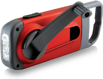 Eton American Red Cross Crank Clipray Clip-On Flashlight & Smartphone Charger