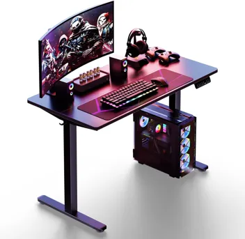 Shintenchi Electric Height Adjustable Sit Stand Desk w/ Splice Board (55" x 24", Various Colors)