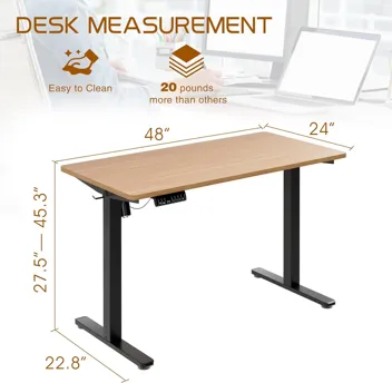 Shintenchi 63" x 24" Electric Height Adjustable Standing Desk