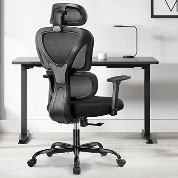 Kerdom Mesh Back Lumbar Support Ergonomic Office Chair with Headrest