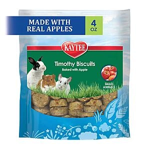 Timothy Biscuits Baked Treat for Pet Guinea Pigs, Rabbits & Other Small Animals, Apple, 4 oz 4 after S&S