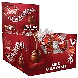 [S&S]: 60-Count Lindor Milk Chocolate Candy Truffles (25.4-Oz Total)