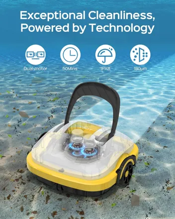 Wybot WY1102 Cordless Dual Motor Robotic Pool Cleaner