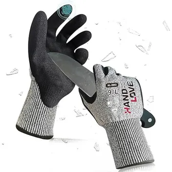 Handlove ANSI A4 Cut Resistant Work Gloves (2-Pairs, Large or XL)