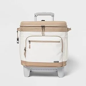 Soft Sided 26qt Roller Cooler Tan