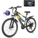 Multijoy 500W Brushless Motor 21-Speed 48V Electric Mountain Bike with 26" Wheels, Front Suspension