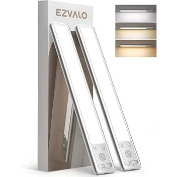 Ezvalo 10" 80-LED 1900mAh Motion Sensor Under Cabinet Lights