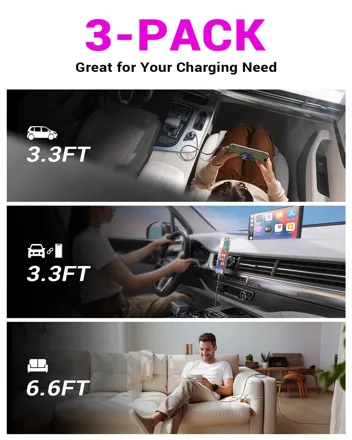 Lisen 3.2A USB-A to USB-C Cable (: 3.3ft