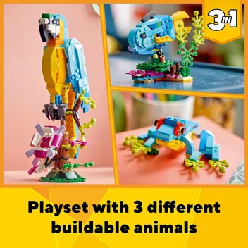 253-Piece Creator 3 in 1 Exotic Parrot to Frog to Fish Toy (31136)