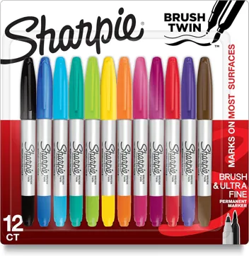 Brush Twin Permanent Markers