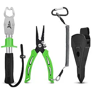 Fishing 6'' Split Ring Plier w/ 9'' Lip Grip Combo or 7" Fillet Knife (Various Colors) & More