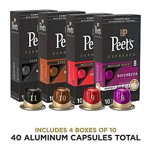 40-Count Espresso Variety Pack Aluminum Coffee Pods (Nespresso Original Line)