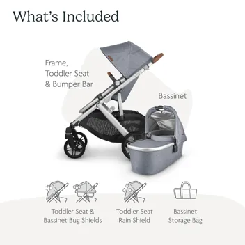 UPPAbaby Vista V2 Stroller & Mesa Max Car Seat Bundle (Greyson Color)