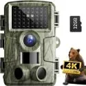 Cliln 4K 48MP Wide-Angle 98ft IR Sensing Game Trail Camera with 32GB Card