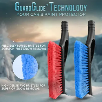 EcoNour 27" Aluminum Snow Brush w/ Ice Scrapers