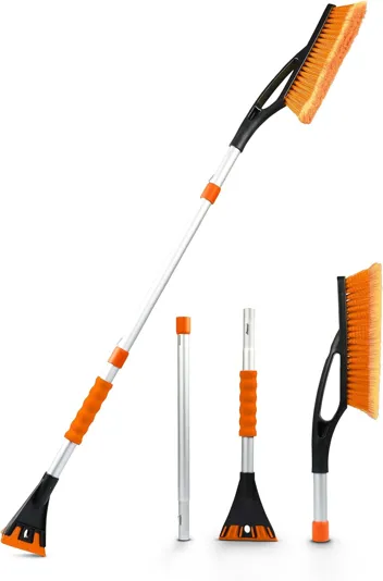 EcoNour 27" Aluminum Snow Brush w/ Ice Scrapers