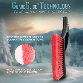 EcoNour 27" Aluminum Snow Brush w/ Ice Scrapers