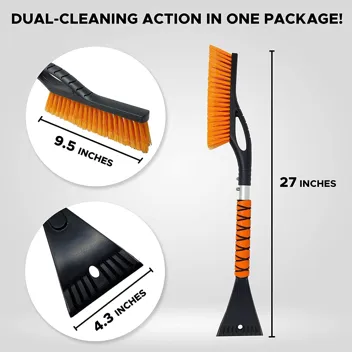 EcoNour 27" Aluminum Snow Brush w/ Ice Scrapers