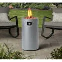 Mainstays 28" Tall Column Propane Gas Outdoor Fire Pit (Concrete Gray)