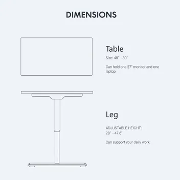 Flexispot 48 x 30" Height Adjustable Standing Desk