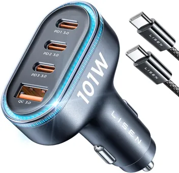 2 Packs 48W USB C Car Charger Adapter