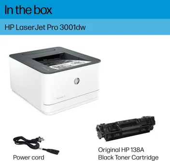 LaserJet Pro 3001dw Wireless Black & White Printer