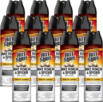 Hot Shot Ant, Roach And Spider Killer, 17.5 Ounce Aerosol Cans