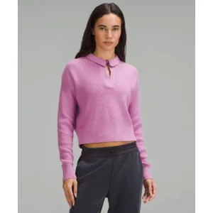 lululemon Collared Merino Wool-Blend Sweater (Dahlia Mauve)