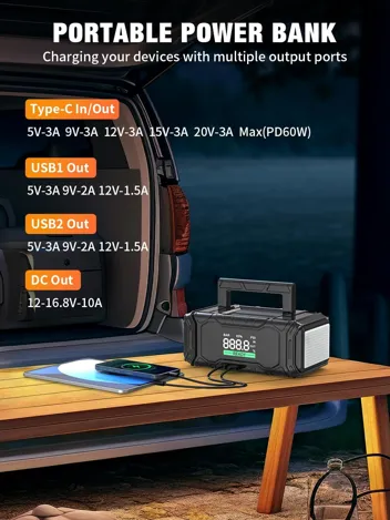 Avapow A6 3000A Peak Car Battery Jump Starter & Air Compressor
