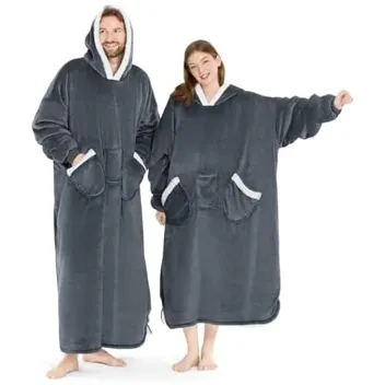 L'Agraty Oversized Sherpa Fleece Blanket Hoodie