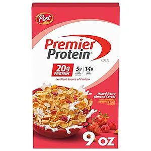 [S&S]: 9-Oz Post Premier Protein Mixed Berry Almond Cereal