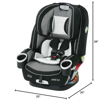 4Ever DLX 4-in-1 Convertible Car Seat (2 Colors)