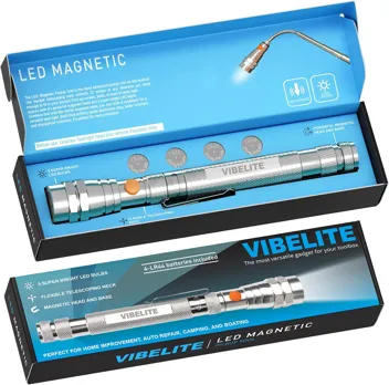 Vibelite 3-LED Telescoping Magnetic Pickup Tool w/ Flexible Head