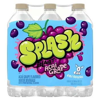 16-Oz Splash Blast Flavored Water Beverage (Acai Grape)