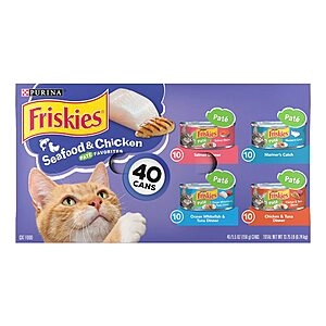 Friskies Wet Cat Food-40 Cans, 5.5 oz- -Amazon