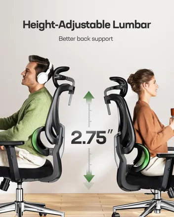 Marsail Ergonomic Office Chair Desk Chair w/ Adjustable Lumbar Support