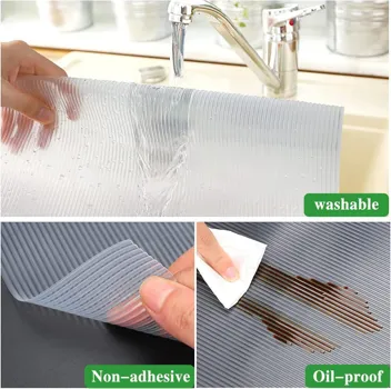 Sboqixfm 12"x200" Non-Adhesive Non-Slip Kitchen Shelf Liner