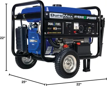 DuroMax XP4400EH Dual Fuel 4400 Watt Gas or Propane Powered Portable Generator