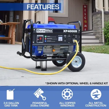 DuroMax XP4400EH Dual Fuel 4400 Watt Gas or Propane Powered Portable Generator