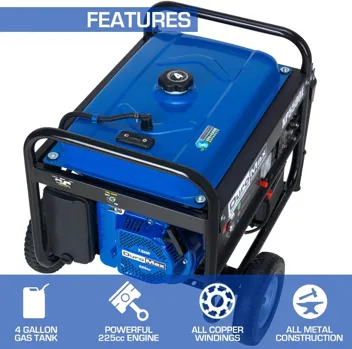 DuroMax XP4400EH Dual Fuel 4400 Watt Gas or Propane Powered Portable Generator