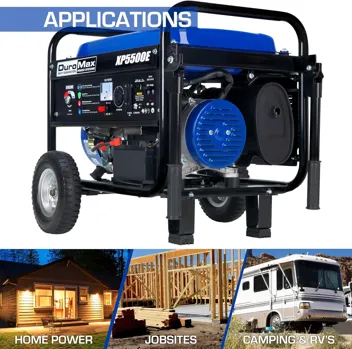 DuroMax XP4400EH Dual Fuel 4400 Watt Gas or Propane Powered Portable Generator