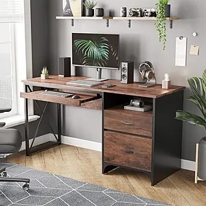 Bestier 55 inch Computer Desk with Storage Drawers