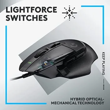 G502 X Wired Gaming Mouse - LIGHTFORCE hybrid optical-mechanical primary switches