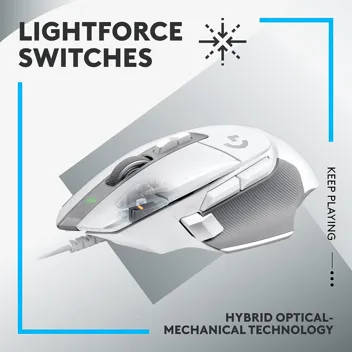 G502 X Wired Gaming Mouse - LIGHTFORCE hybrid optical-mechanical primary switches