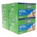 CURAD Alcohol Prep Pads ( Boxes) | 400 Pieces of Medium Isopropyl Alcohol Wipes Individually Wrapped | First Aid Alcohol Swabs for Cuts & Scrapes | Medical Alcoh