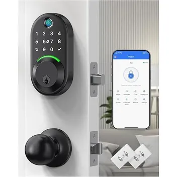 Keyless Entry Fingerprint IC Card Smart Deadbolt & Doorknob Set