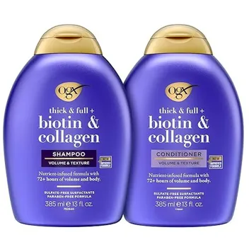 Thick & Full + Biotin & Collagen Shampoo & Conditioner Set (13oz, )