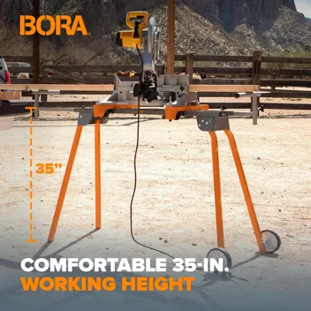 BORA Universal Miter Saw Stand with Quick Release Tool Mounting System