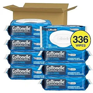 [S&S]: 42-Count Cottonelle Freshfeel Flushable Adult Wet Wipes