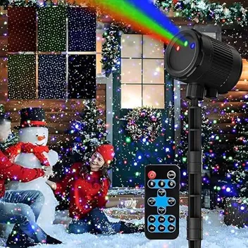 Gmicno 3-Color Laser Christmas Starry Light Show Projector